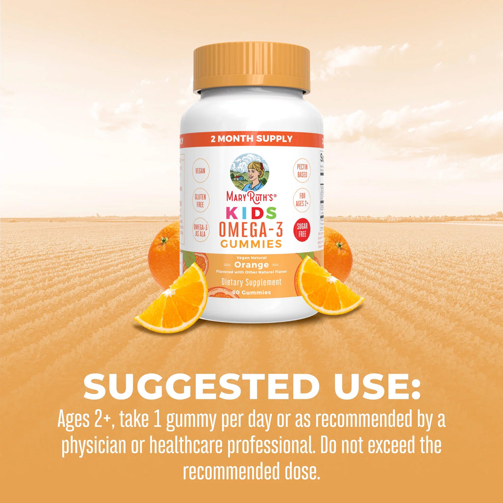 Vegan Omega 3 Gummies Orange Flavor 60 Count G1244