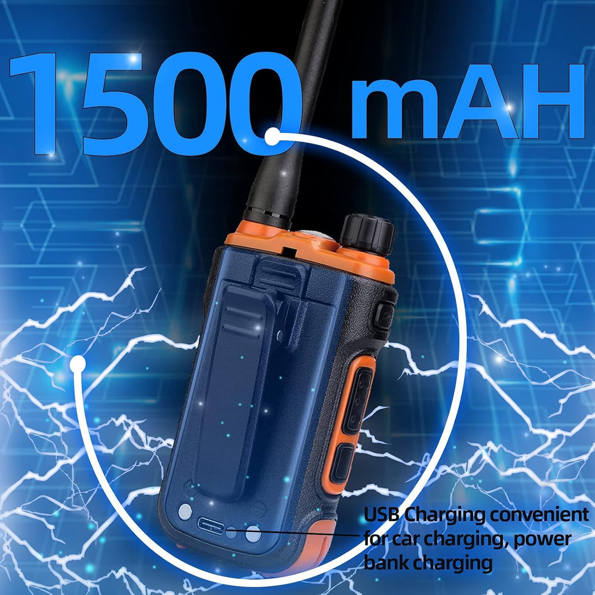 4 Pack Rechargeable 2 Way Radio with LCD Screen J3784