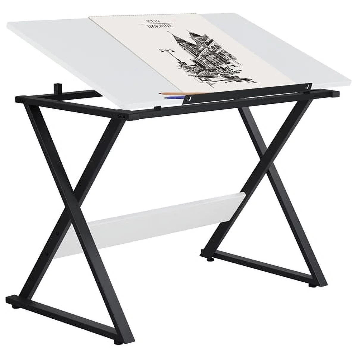 White Adjustable Drafting Table P235