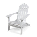 White Finish Acacia Wood Adirondack Chair P6722