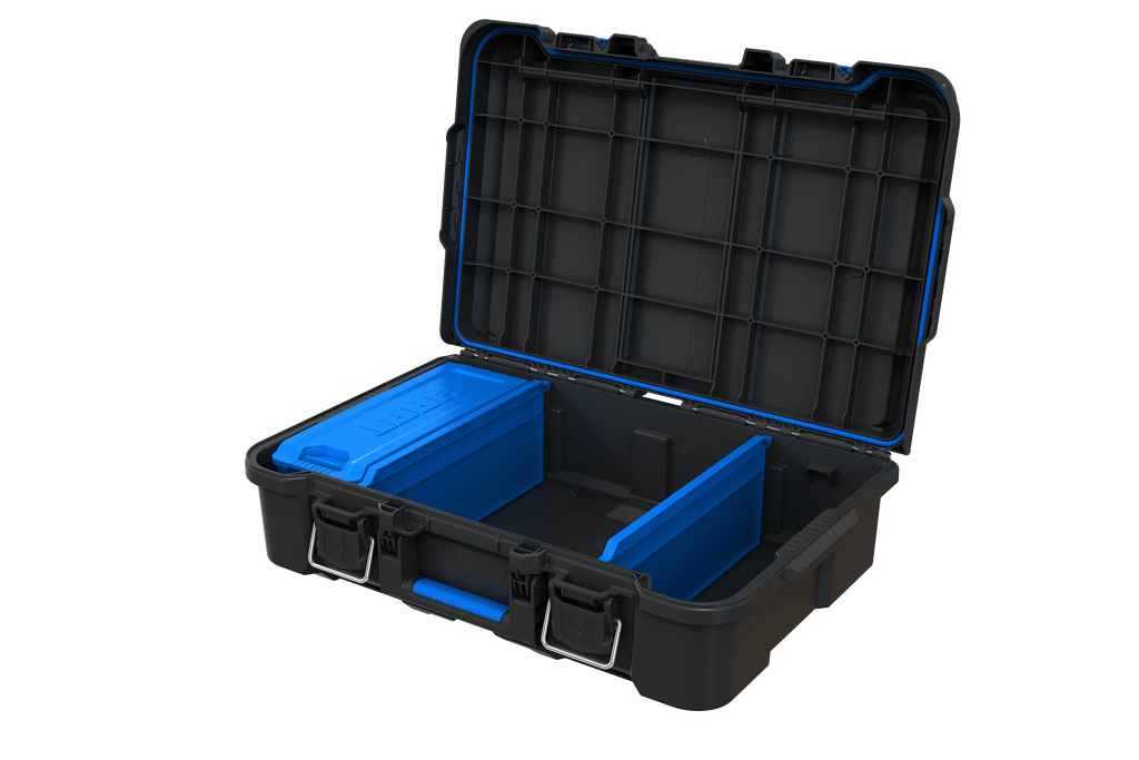 Stack System Tool Box with Small Blue Organizer & Dividers B798864