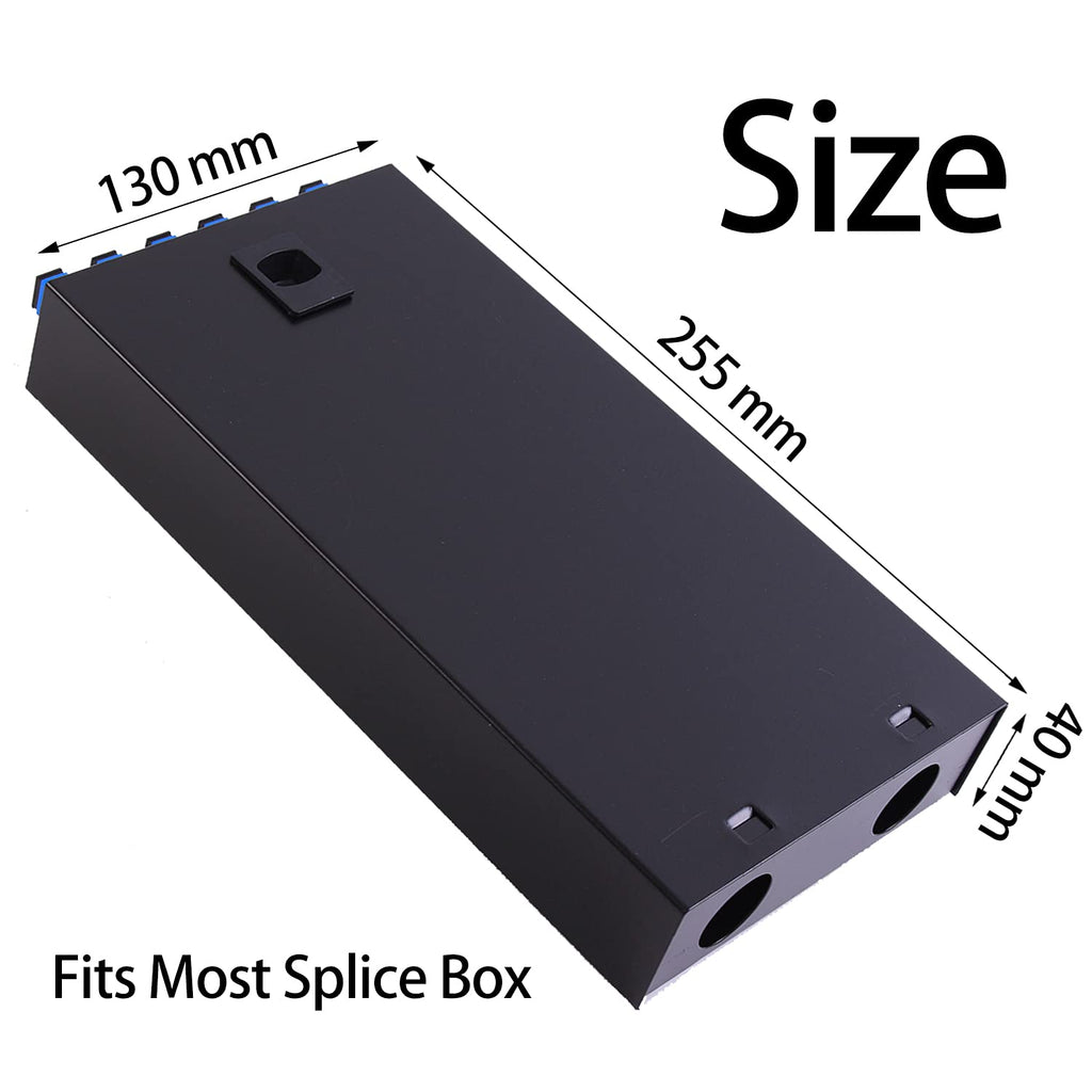 6 Port Duplex Box Cables Wall Mount Fiber Enclosure with Spool Singlemode LC-UPC Kit T891